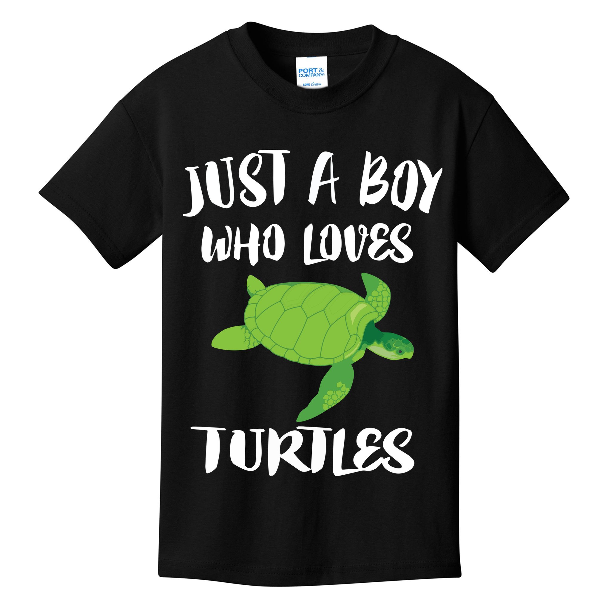 Just A Boy Who Loves Sea Turtles Ocean Animal Gift Kids T-Shirt