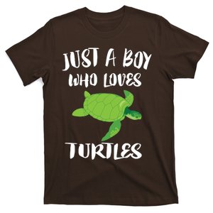 Just A Boy Who Loves Sea Turtles Ocean Animal Gift T-Shirt