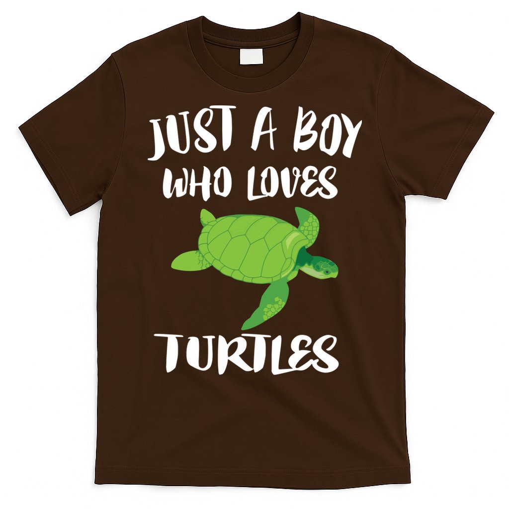 Just A Boy Who Loves Sea Turtles Ocean Animal Gift T-Shirt