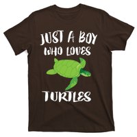 Just A Boy Who Loves Sea Turtles Ocean Animal Gift T-Shirt