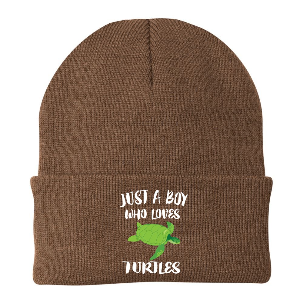 Just A Boy Who Loves Sea Turtles Ocean Animal Gift Beanie