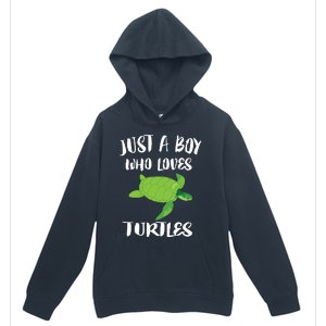 Just A Boy Who Loves Sea Turtles Ocean Animal Gift Urban Pullover Hoodie