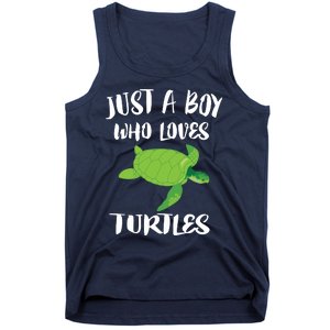 Just A Boy Who Loves Sea Turtles Ocean Animal Gift Tank Top