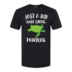 Just A Boy Who Loves Sea Turtles Ocean Animal Gift Softstyle CVC T-Shirt