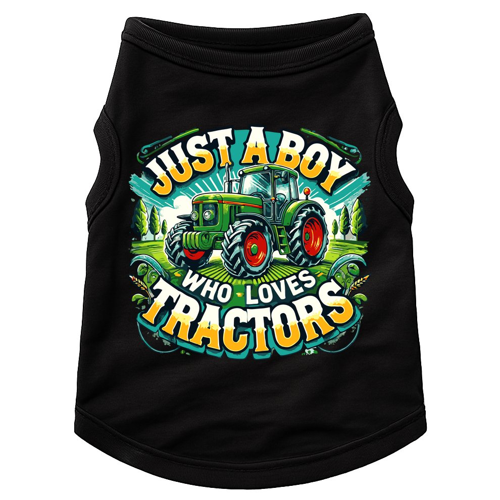 Just A Boy Who Loves Tractors Doggie Tank