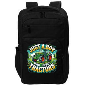 Just A Boy Who Loves Tractors Impact Tech Backpack