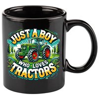 Just A Boy Who Loves Tractors 11oz C Handle Ceramic Mug