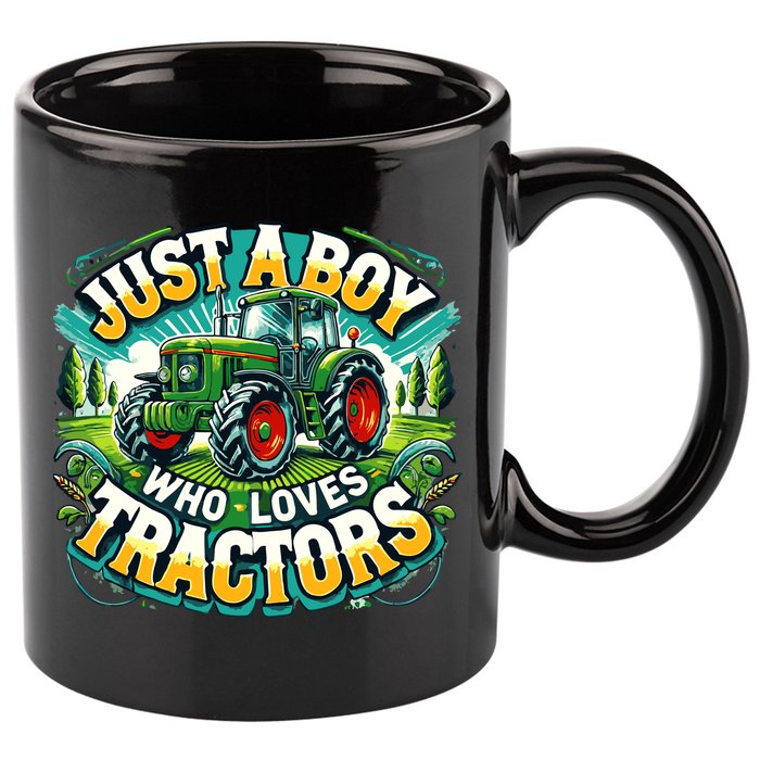 Just A Boy Who Loves Tractors 11oz C Handle Ceramic Mug