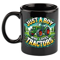 Just A Boy Who Loves Tractors 11oz C Handle Ceramic Mug
