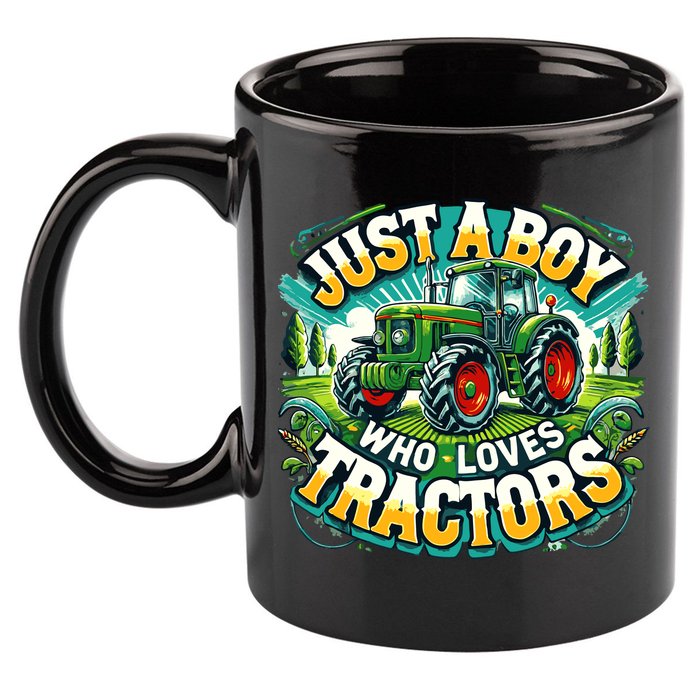 Just A Boy Who Loves Tractors 11oz C Handle Ceramic Mug
