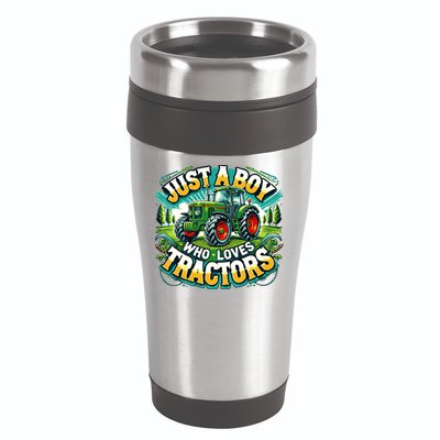 Just A Boy Who Loves Tractors 16oz Travel Tumbler