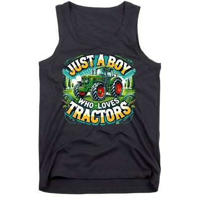 Just A Boy Who Loves Tractors Tank Top