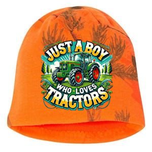 Just A Boy Who Loves Tractors Kati - Camo Knit Beanie