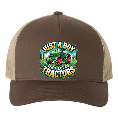 Just A Boy Who Loves Tractors Yupoong Adult 5-Panel Trucker Hat