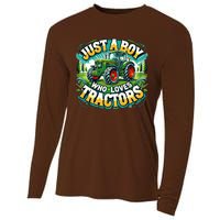 Just A Boy Who Loves Tractors Cooling Performance Long Sleeve Crew