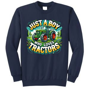 Just A Boy Who Loves Tractors Sweatshirt