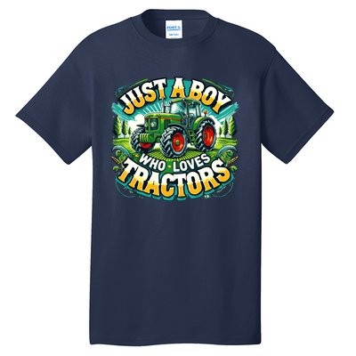 Just A Boy Who Loves Tractors Tall T-Shirt