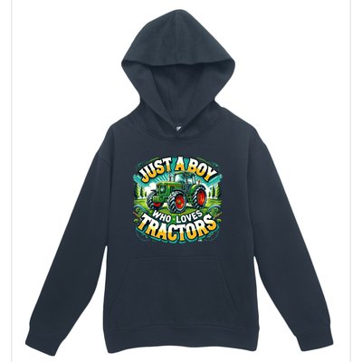 Just A Boy Who Loves Tractors Urban Pullover Hoodie