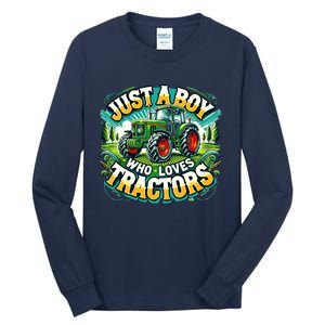 Just A Boy Who Loves Tractors Tall Long Sleeve T-Shirt