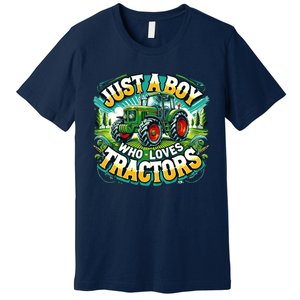 Just A Boy Who Loves Tractors Premium T-Shirt