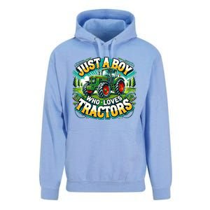 Just A Boy Who Loves Tractors Unisex Surf Hoodie