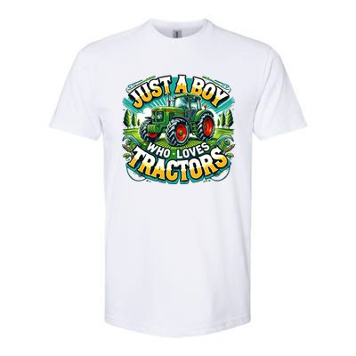 Just A Boy Who Loves Tractors Softstyle® CVC T-Shirt