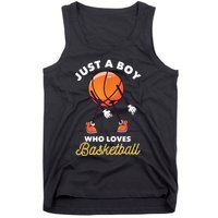 Just A B Oy Who Loves Basketball Sports Lover Player Gift Tank Top