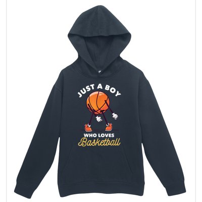 Just A B Oy Who Loves Basketball Sports Lover Player Gift Urban Pullover Hoodie