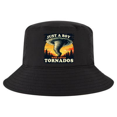 Just A Boy Who Loves Tornados Meteorology Storm Chaser Cool Comfort Performance Bucket Hat