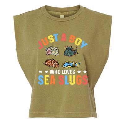 Just A Boy Who Loves Sea Slugs Quote For A Sea Slug Boy Garment-Dyed Women's Muscle Tee