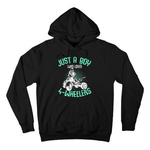 Just A Boy Who Loves 4 Wheelers Atv Quad Hoodie