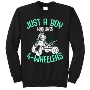 Just A Boy Who Loves 4 Wheelers Atv Quad Sweatshirt