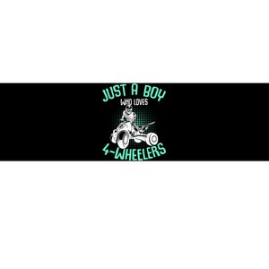 Just A Boy Who Loves 4 Wheelers Atv Quad Bumper Sticker