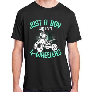 Just A Boy Who Loves 4 Wheelers Atv Quad Adult ChromaSoft Performance T-Shirt