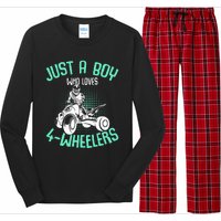 Just A Boy Who Loves 4 Wheelers Atv Quad Long Sleeve Pajama Set