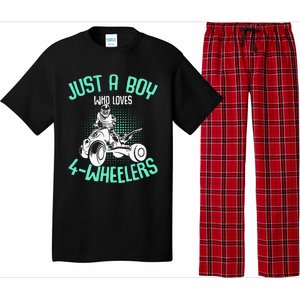 Just A Boy Who Loves 4 Wheelers Atv Quad Pajama Set