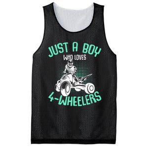 Just A Boy Who Loves 4 Wheelers Atv Quad Mesh Reversible Basketball Jersey Tank