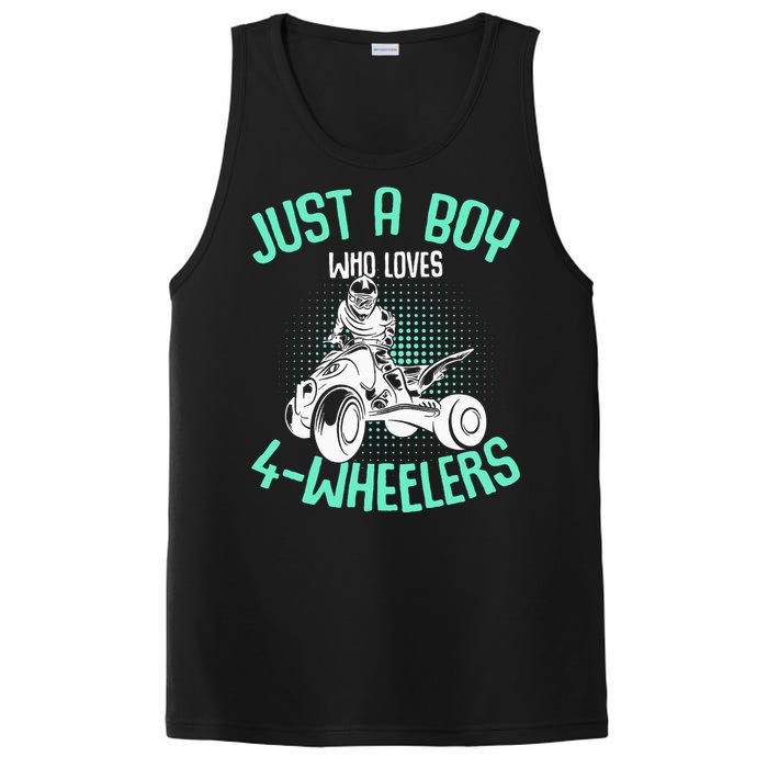 Just A Boy Who Loves 4 Wheelers Atv Quad PosiCharge Competitor Tank