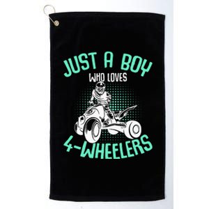 Just A Boy Who Loves 4 Wheelers Atv Quad Platinum Collection Golf Towel