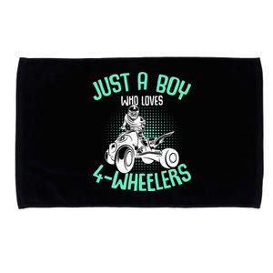 Just A Boy Who Loves 4 Wheelers Atv Quad Microfiber Hand Towel