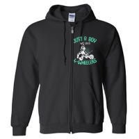 Just A Boy Who Loves 4 Wheelers Atv Quad Full Zip Hoodie