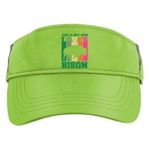 Just A Boy Who Loves Bison Adult Drive Performance Visor