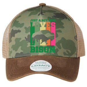 Just A Boy Who Loves Bison Legacy Tie Dye Trucker Hat