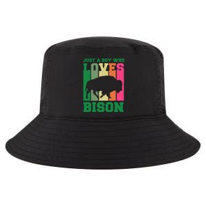 Just A Boy Who Loves Bison Cool Comfort Performance Bucket Hat