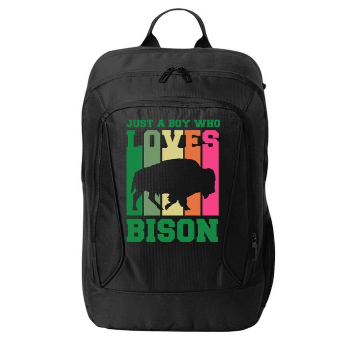 Just A Boy Who Loves Bison City Backpack