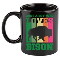 Just A Boy Who Loves Bison 11oz C Handle Ceramic Mug
