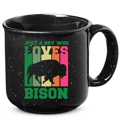 Just A Boy Who Loves Bison 15oz Campfire Ceramic Mug