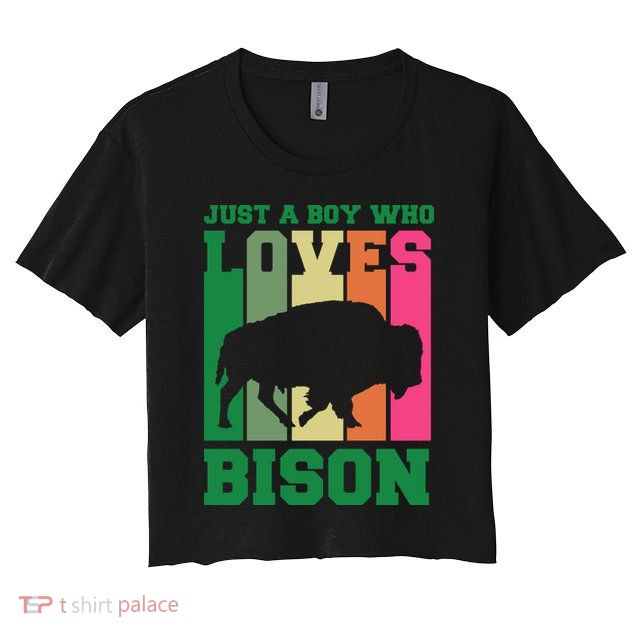 Just A Boy Who Loves Bison Crop Top