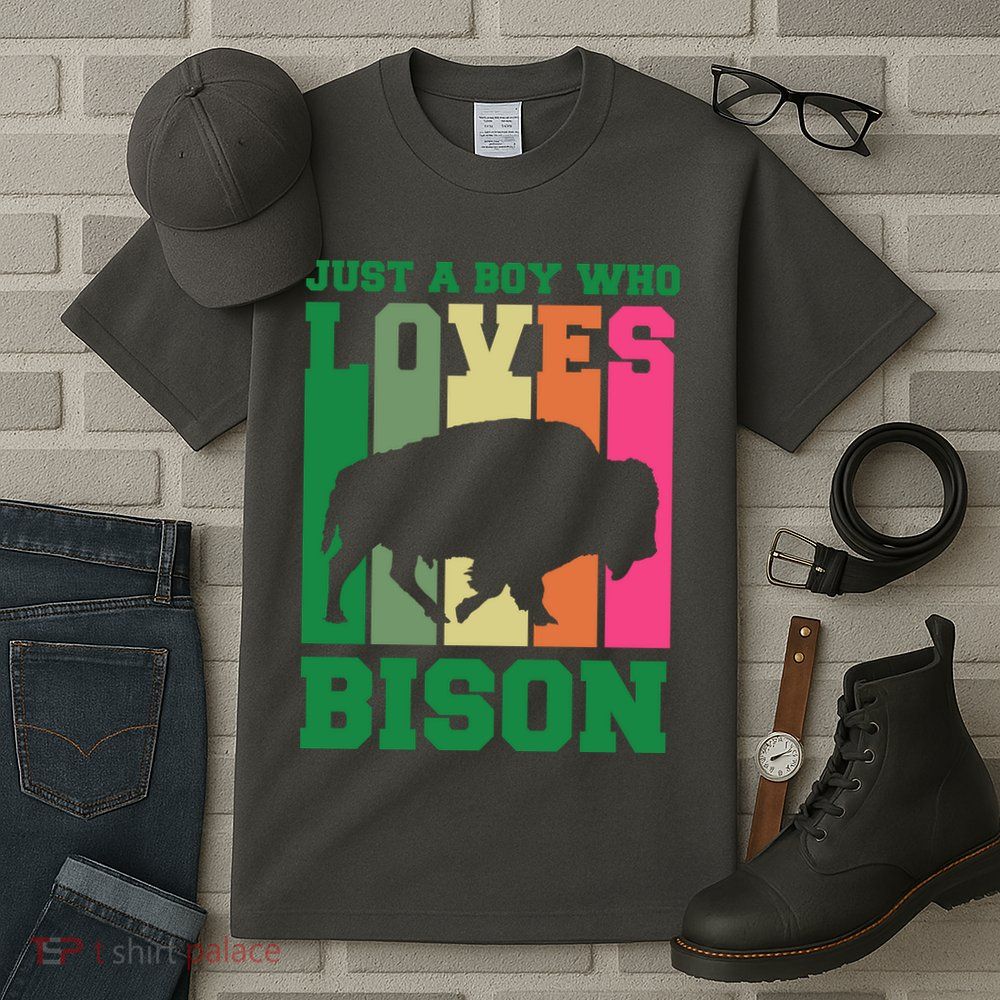 Just A Boy Who Loves Bison Tall T-Shirt