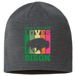 Just A Boy Who Loves Bison Sustainable Beanie